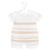 A2487T  Knitted Pointelle Romper