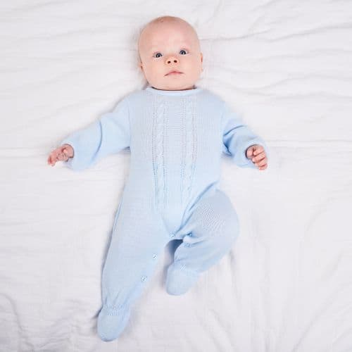 A2623B Cable Knitted Onesie