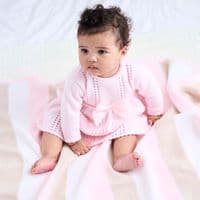 A3971 Satin Bow Knitted Romper