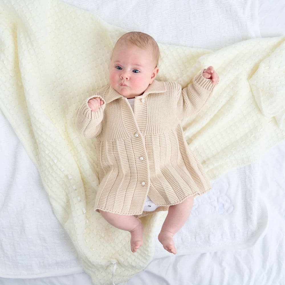 A4043T Pearl Button Baby Coat