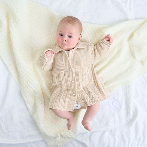 A4043T Pearl Button Baby Coat