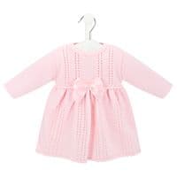 A4097 Satin Bow knitted baby dress