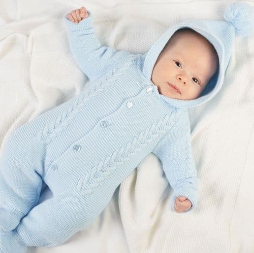 A4290B Hooded Knitted Pramsuit