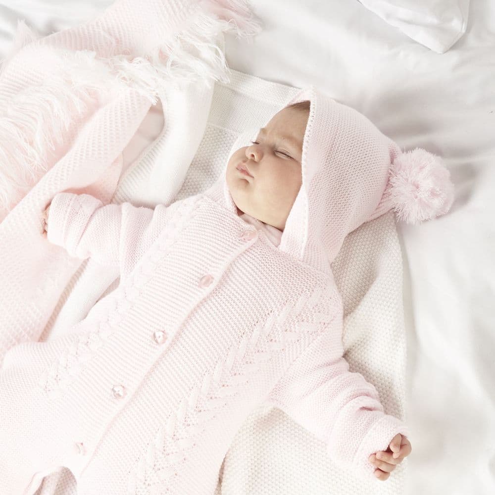 A4290P Hooded Knitted Pramsuit