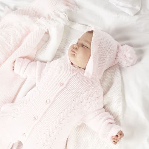 A4290P Hooded Knitted Pramsuit