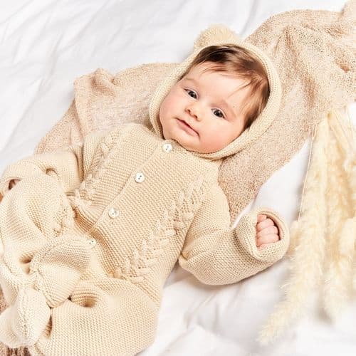 A4290T Hooded Knitted Pramsuit