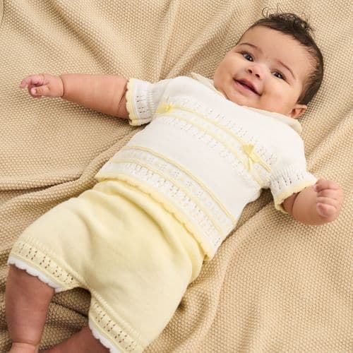 A4425L Pointelle Top & Bloomer