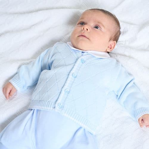 A4714B Diamond knitted Cardigan