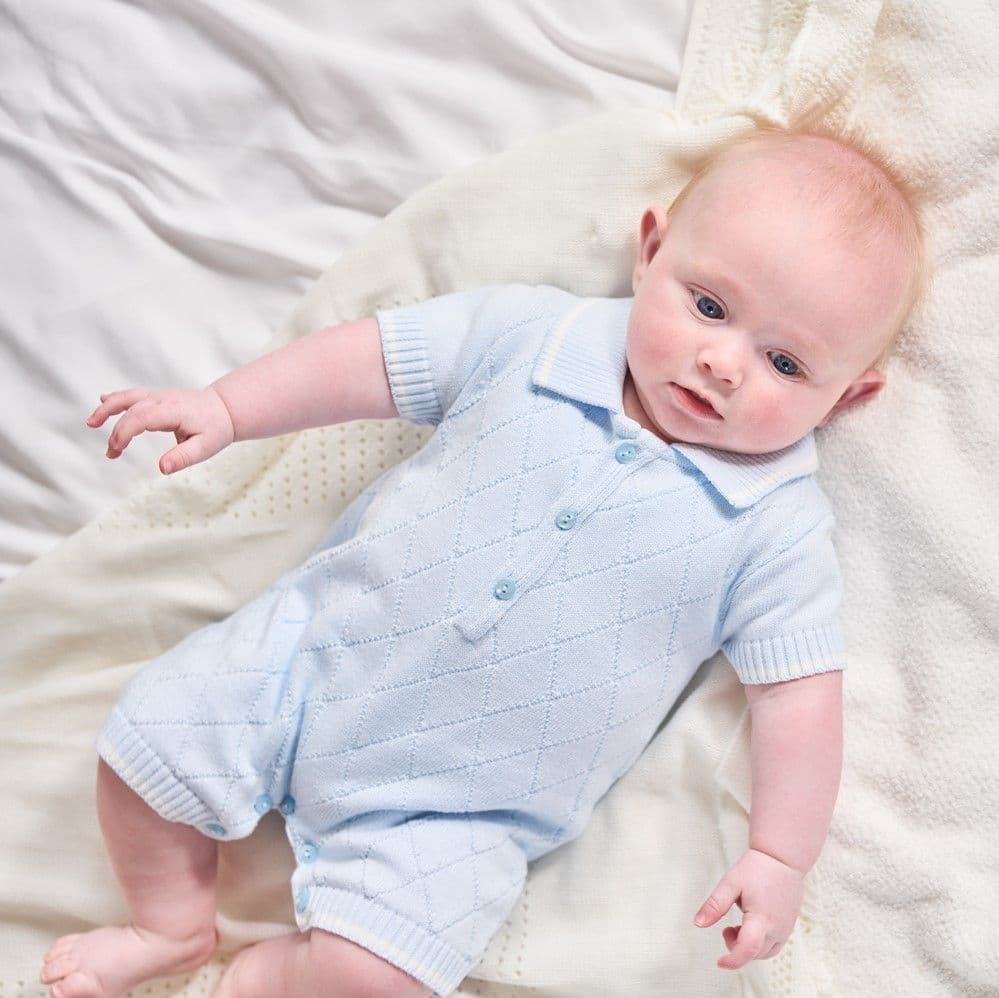 A4715B Diamond knitted Romper