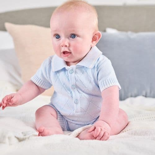 A4715B Diamond knitted Romper