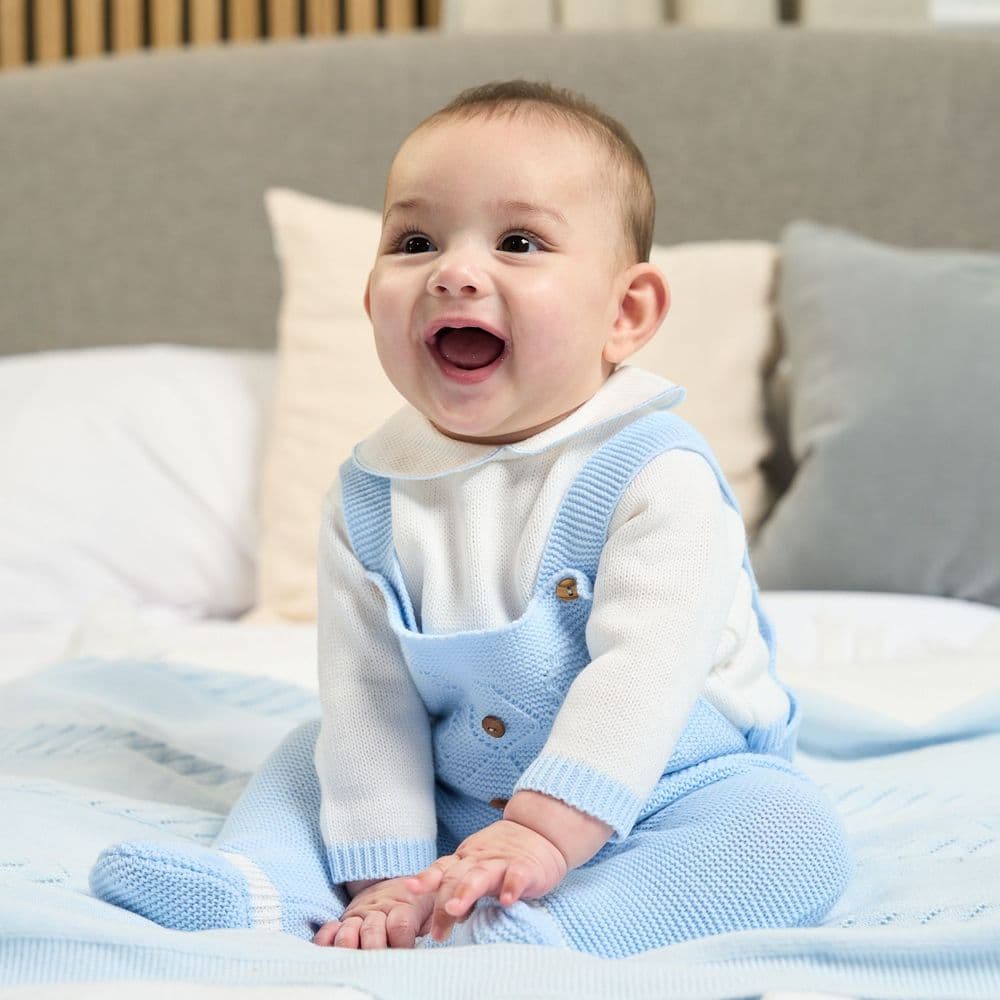 A4914B Knitted Dungaree & Top