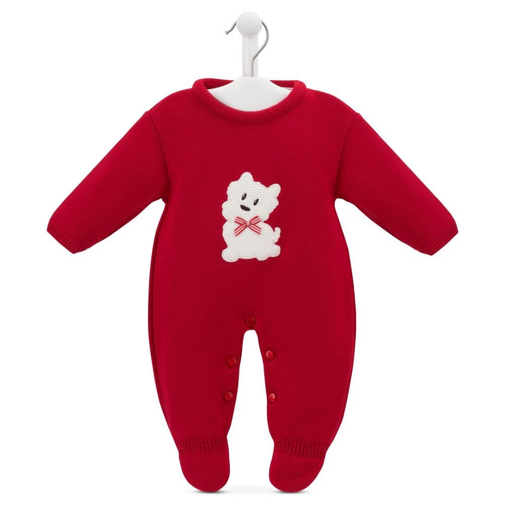 A4958R Scotty Dog Knitted Onesie