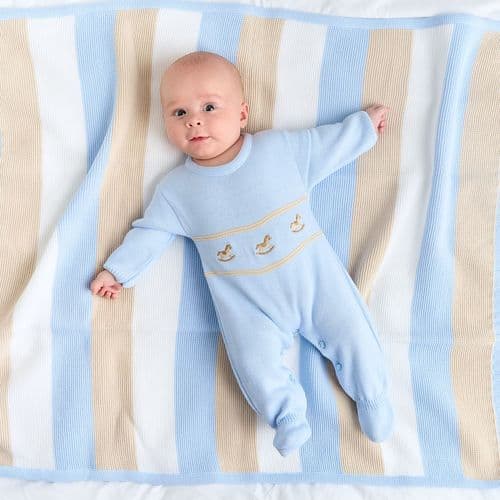 A4977B Rocking Horse Knitted Onesie