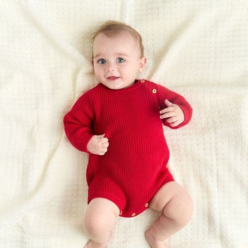 A5405R Long Sleeve Knitted Romper