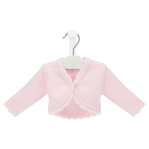 A5478P  Knitted scallop edge bolero cardigan