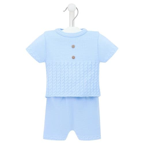 A5489B Boys knitted Top & Shorts