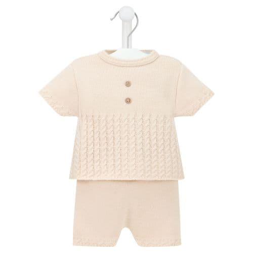 A5489T Boys knitted Top & Shorts