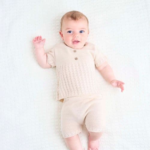 A5489T Boys knitted Top & Shorts