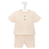 A5489W Boys knitted Top & Shorts