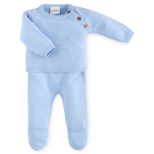 A5572 BLUE Plain Top & Leggings