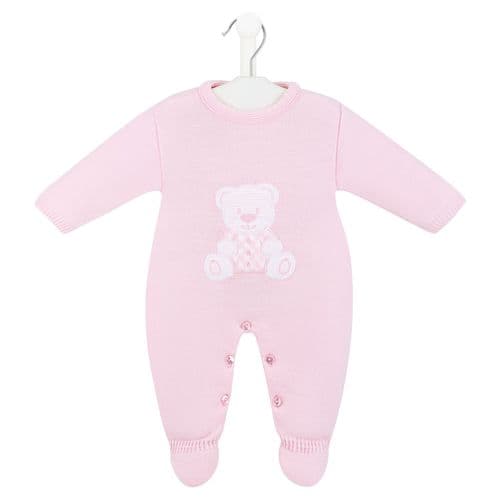 A5694P Checked Bear Knitted Onesie
