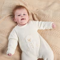 A5694W Checked Bear Knitted Onesie