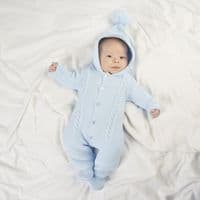 A5776RP  Hooded  Knitted Pramsuit
