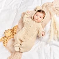 A5776RP  Hooded  Knitted Pramsuit