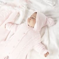 A5776RP  Hooded  Knitted Pramsuit