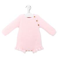A5778P Ruffle Leg  Knitted Romper