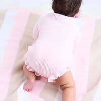 A5778RP Ruffle Leg  Knitted Romper