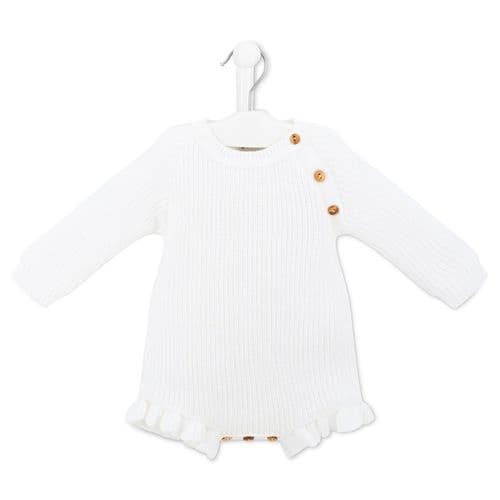 A5778W Ruffle Leg  Knitted Romper