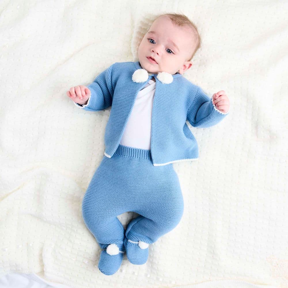 A5780DB  Pom Pom knitted set