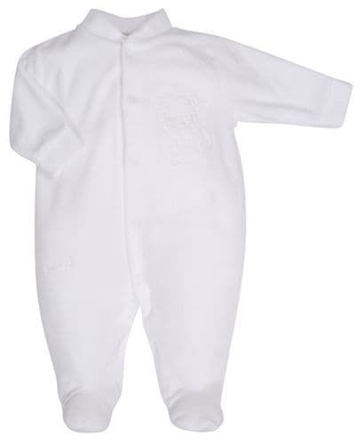 AV1202W Mouse in Teacup Velour Sleepsuit