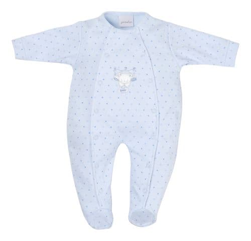 AV1870 Tiny baby bear star printed onesie (blue)