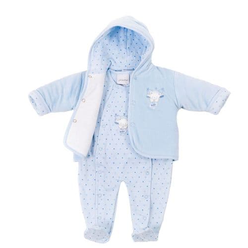 AV1871 Tiny Baby Bear Velour jacket Sky