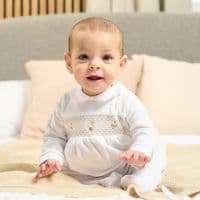 AV2079B  Spinning Top smocked sleepsuit