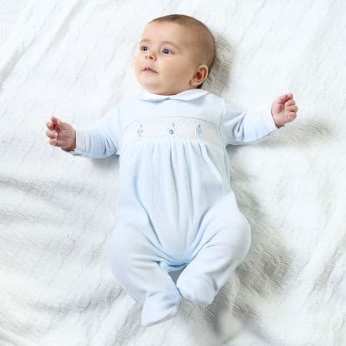 AV2079B Spinning Top smocked sleepsuit