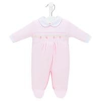 AV2081  Strawberry Smocked Sleepsuit
