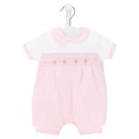 AV2081  Strawberry Smocked Sleepsuit
