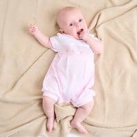 AV2082  Strawberry Smocked Romper