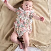 AV6141  Floral Smocked Romper