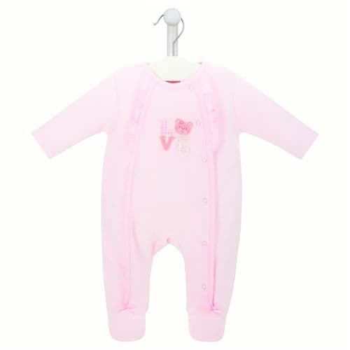 AV6154 Teddy Love Velour Sleepsuit