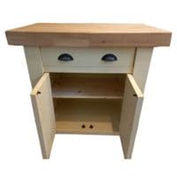 Corsair Kitchen Island- Freestanding Butchers Block with Oak Top and built in storage cupboards