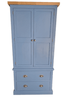 Corsair Larder Cupboard - Freestanding Pantry with Oak Top, Storage and Drawers