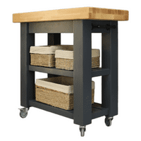 Port Royal Solid Handmade Wooden Butchers Block Kitchen Island