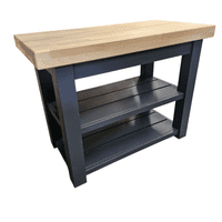 Port Royal Solid Handmade Wooden Butchers Block Kitchen Island