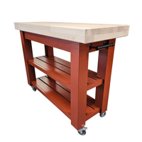 Port Royal Solid Handmade Wooden Butchers Block Kitchen Island