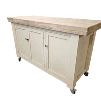 60 Inch Corsair Butchers Block Kitchen Island oak top with full cupboard