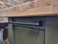 60 Inch Corsair Butchers Block Kitchen Island oak top with full cupboard